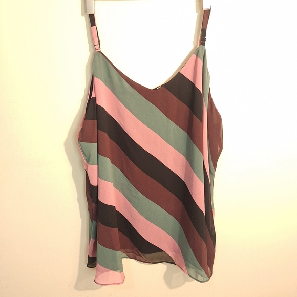 Torrid Sophie Swing Cami  Color:Erin stripe sassafras Size 4X - Picture 5 of 10